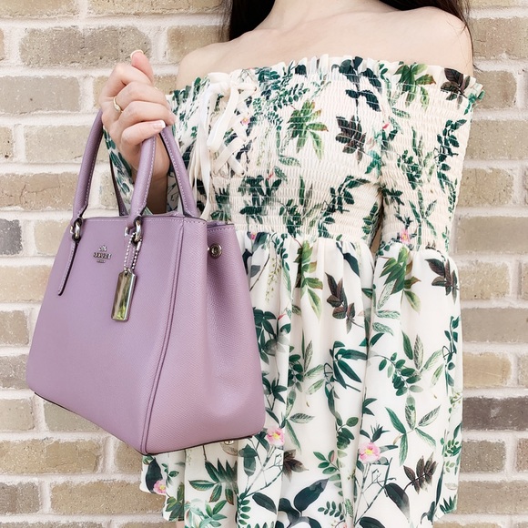 Coach Purse Purple satchel bag - Picture 5 of 6